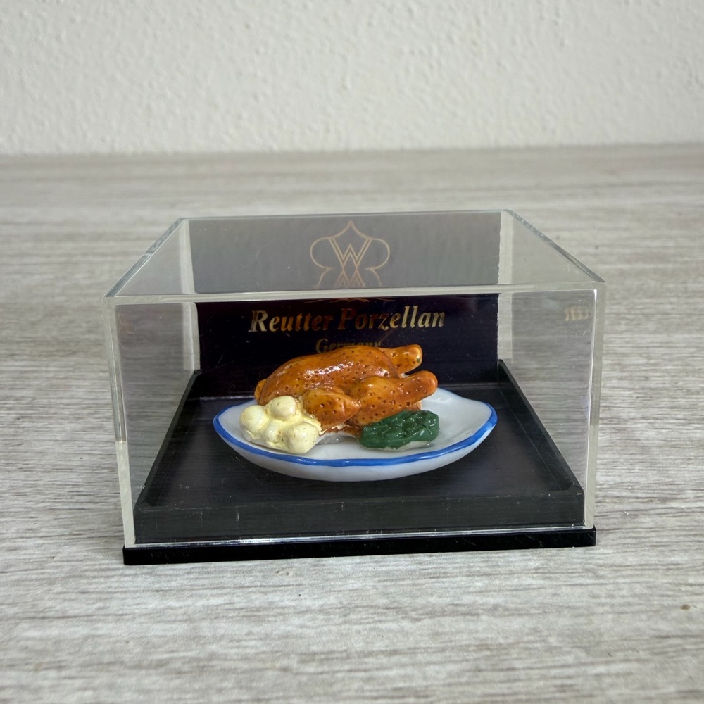 Reutter Porzellan Germany Dollhouse Miniature Turkey Dinner